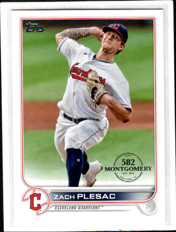 2022 Topps 582 Montgomery Club Foil Stamped Zach Plesac  #377 Guardians