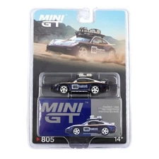 Mini GT 1:64 Porsche 911 Dakar Rallye Design Package White/Gentian Blue Metallic