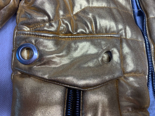 Jacke Kinder Gr. 116 Gold Kapuze Mädchen Mantel - Bild 5 von 15