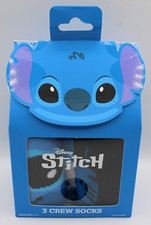 Disney Stitch 3 Pack Crew Socks Shoe Size 4-10