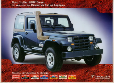 Troller T4 Diesel SUV Car (Made in Brazil) _2002 Brochure / Brochure
