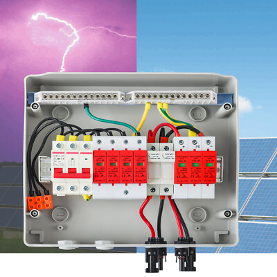 Solar PV Anschlusskasten Sicherung Ableiter IP65 Blitzschutz Überspannungsschutz