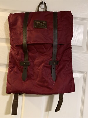 Burton Tote Shoulder Bag Large Quilted Flap Laptop Backpack