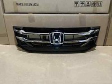 New For 2014-2017 Honda Odyssey Front Bumper Upper Grille Assembly & Emblem