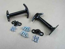 Par de kit de cierre de capó negro para Jeep CJ CJ7 CJ5 YJ Wrangler 1942-1995 488601