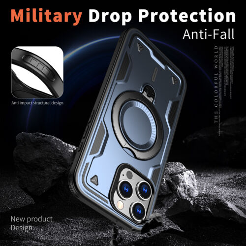 Shockproof Magnetic Ring Holder Case For iPhone 16 Pro Max 15 14 Plus 13 12 11 - Picture 23 of 55