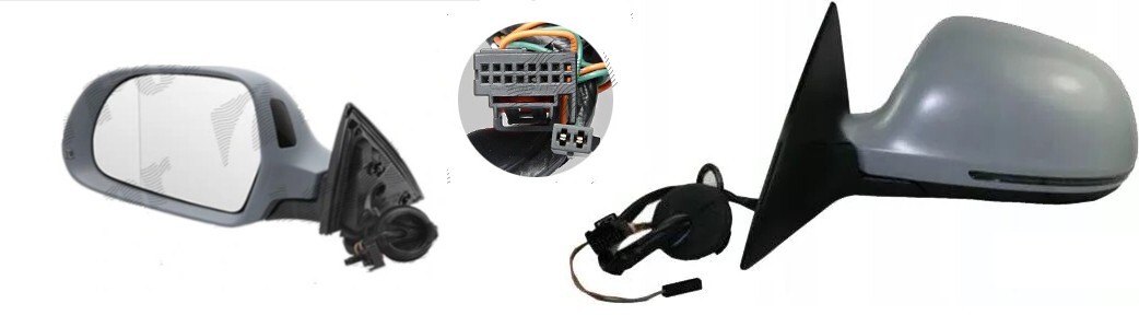 Left Exterior Mirror For Audi A6 (C6) 10.2008-03.2011 Electrically Foldable