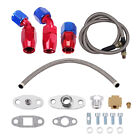 <!--F#f_0-->Turbo Oil FEED AND RETURN Line Kit T3 T4 Universal Braided Adapter T04 T60 T70<!--F/-->