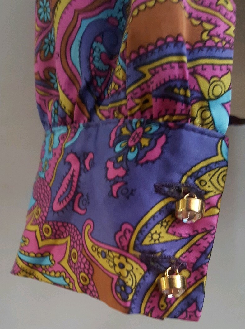Blouse Boutonnée Dolce & Gabbana En Soie 100% - Taille UK 12 (44) - Modèle Cachemire Multicolore