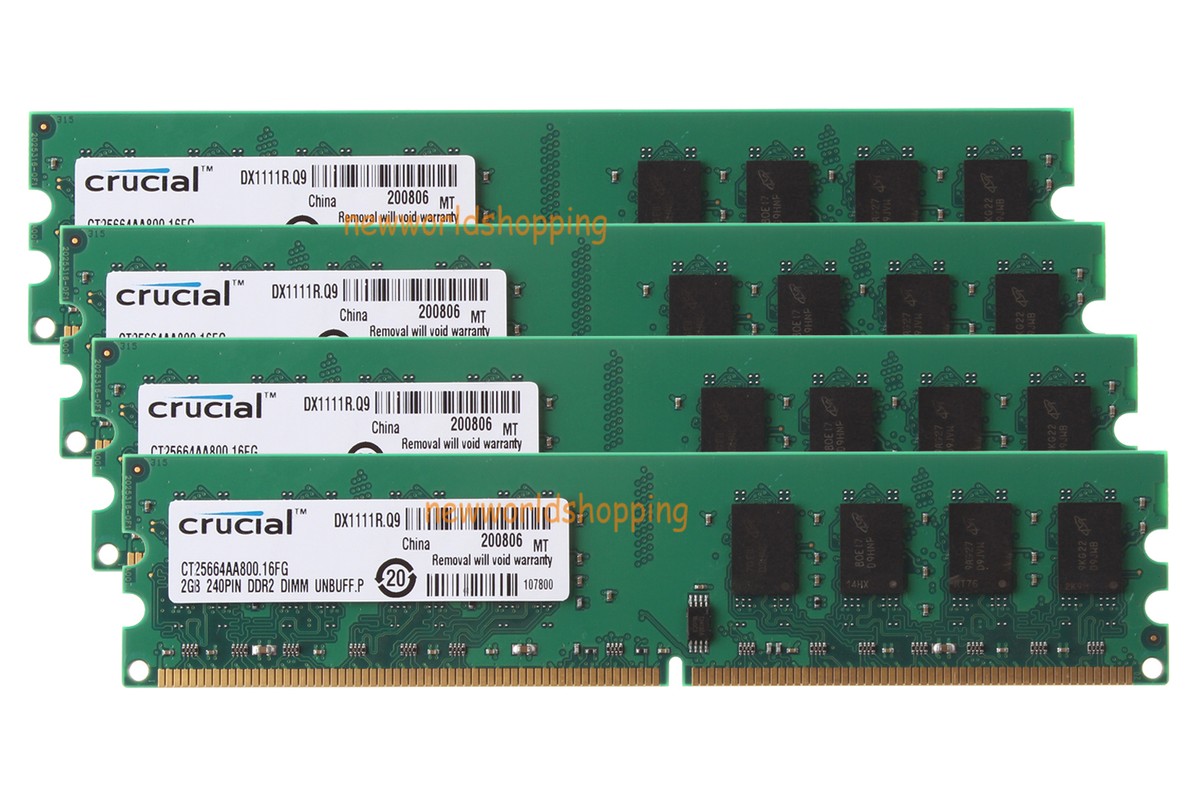 ivoyagerページ クルーシャル PC2-6400s 8GB Crucial 8GB 4X 2GB DDR2 PC2-6400 800MH​z 240pin DIMM Dekstop