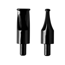 2 Pcs Short Straight Pipe Stem Mouthpiece Replacement for Canadian Tobacco Pipe
