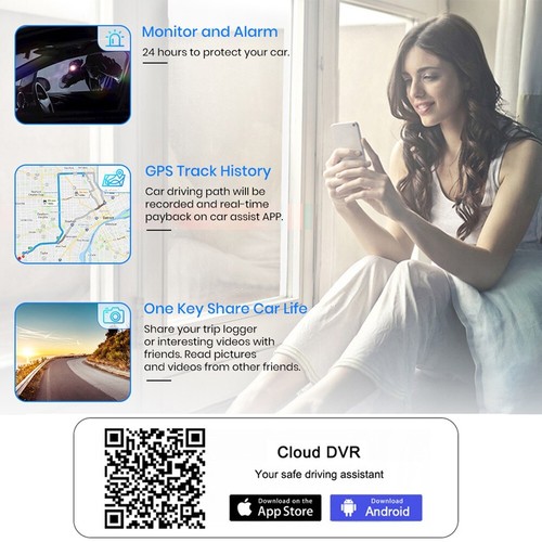 4G Car Dual Len WiFi Dash Cam HD 1080P GPS Video Recorder Support APP Control - Foto 6 di 12