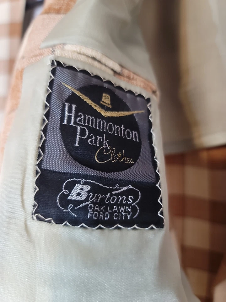 Chaqueta y chaleco de ocio vintage HAMMONTON PARK AÑOS 70 A CUADROS 2 PIEZAS TALLA 32R Foto 2 de 4