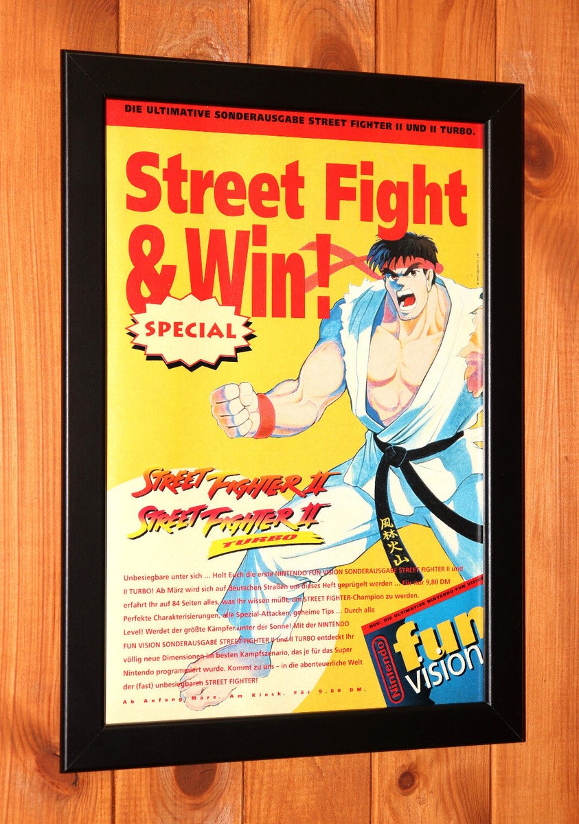 Street Fighter II 2 Turbo Hyper Fighting SNES Rare Small Poster