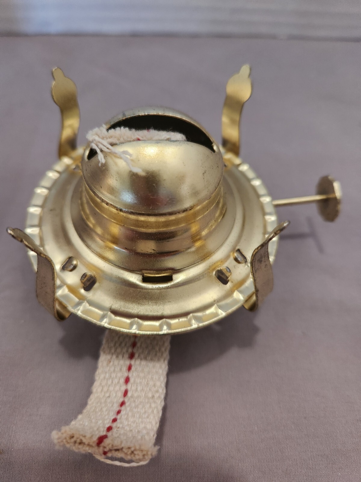 Oil Lamp Burner Kerosene Lamp Replacement Parts Brass Plated Burner Threaded-image