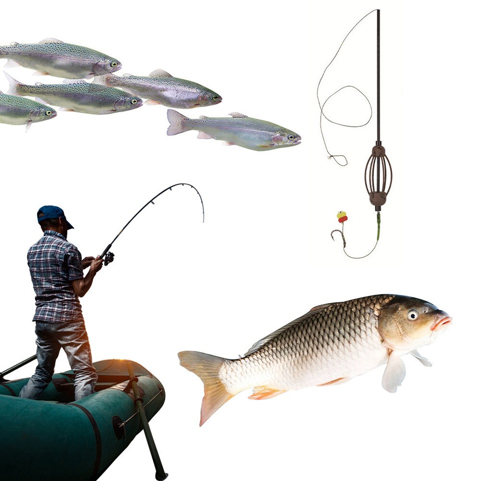 Carp Fishing Rig Kit with Hooks Corn Bait Carp Fishing Bait Cage Line