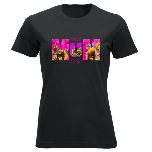 Camiseta Best Mum Ever Funny Diseño Girasol Azul Idea de Regalo Perfecto para Madre - Imagen 21 de 22