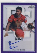 BRAYLON BISHOP 2020 Leaf Metal Perfect Game PG AAC Purple AUTO /25 PIRATES