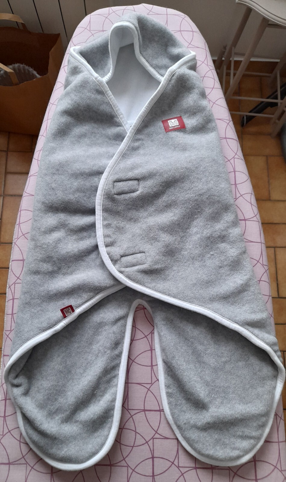 Couverture d'emmaillotage Babynomade Red Castle anti-froid 0-6 mois grise