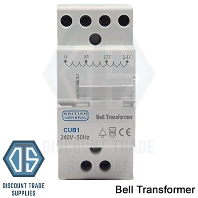 BG CUB1 KLINGELTRAFO 2 Module 8V 12V 24V für Nest oder Ring Türklingel Hutschiene