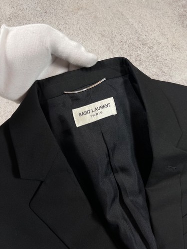 SAINT LAURENT PARIS Herren Schwarz Anzug Set Blazer/Hose 100%Wolle Gr. 48 Slim Fit - Bild 8 von 15