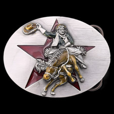 Bronco Buster Cowboy Rodeo Western Cowboy Vintage Belt Buckle