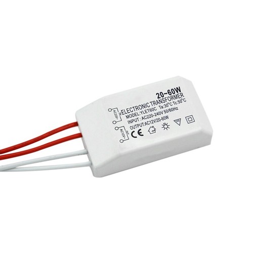 Trafo 20-60W 12V AC Elektronischer Halogentrafo Transformator Treiber Wei? DE - Bild 1 von 4