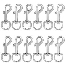 Swivel Snap Hooks, 12 Pcs Metal Heavy Duty Dog Leash Clasp Stainless Steel, M...