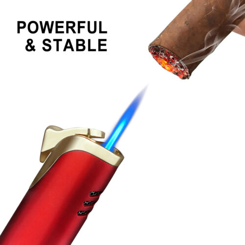 Torch Lighter Single Jet Flame Refillable Butane Lighter Windproof Lighter Punch - Picture 7 of 17