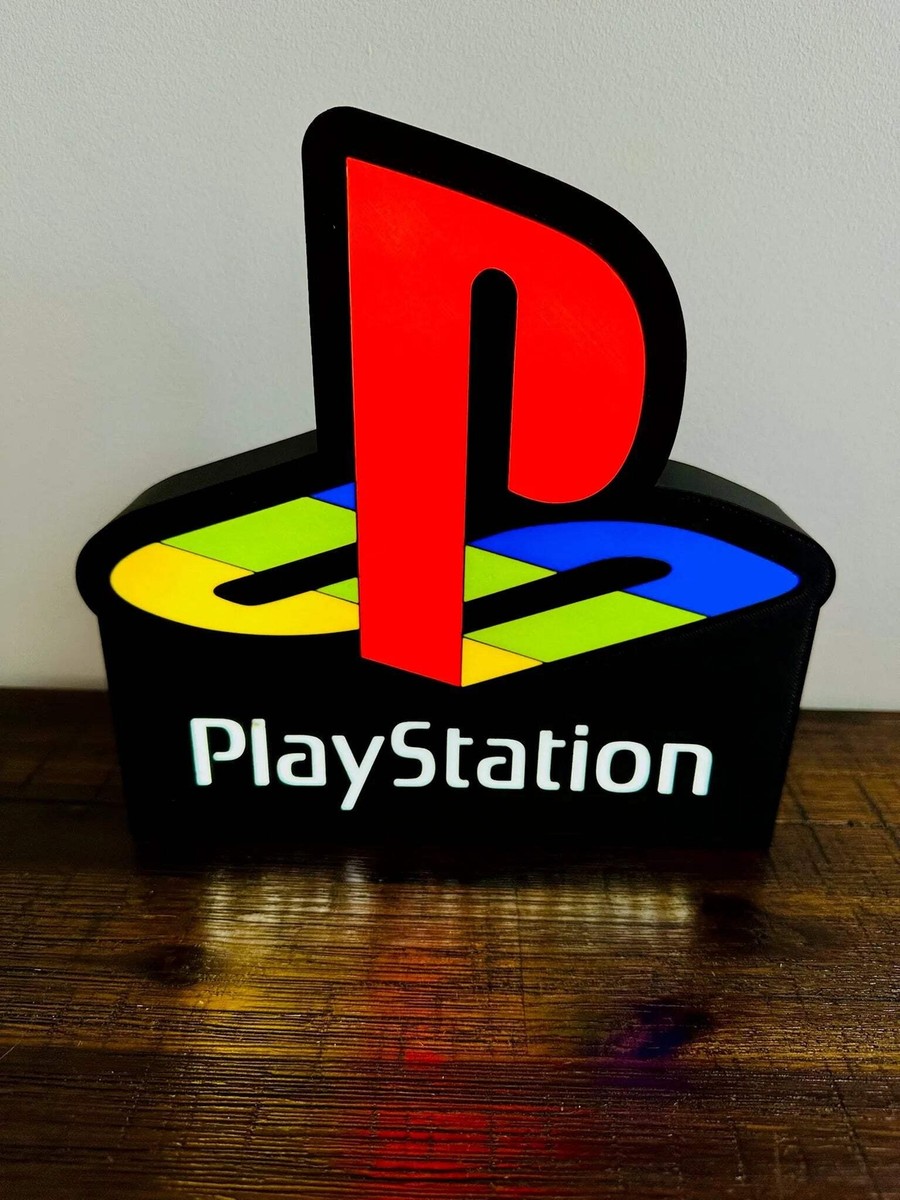 Sony Playstation Logo - Original PSX/PS1 Colours - LED Light
