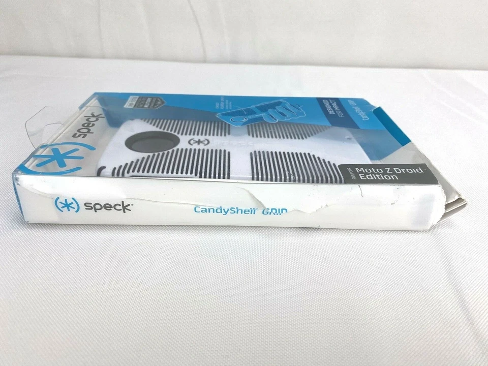 Funda Speck CandyShell Grip para Moto Z Droid Edition Negro/Blanco Nueva Caja Abierta Foto 3 de 4