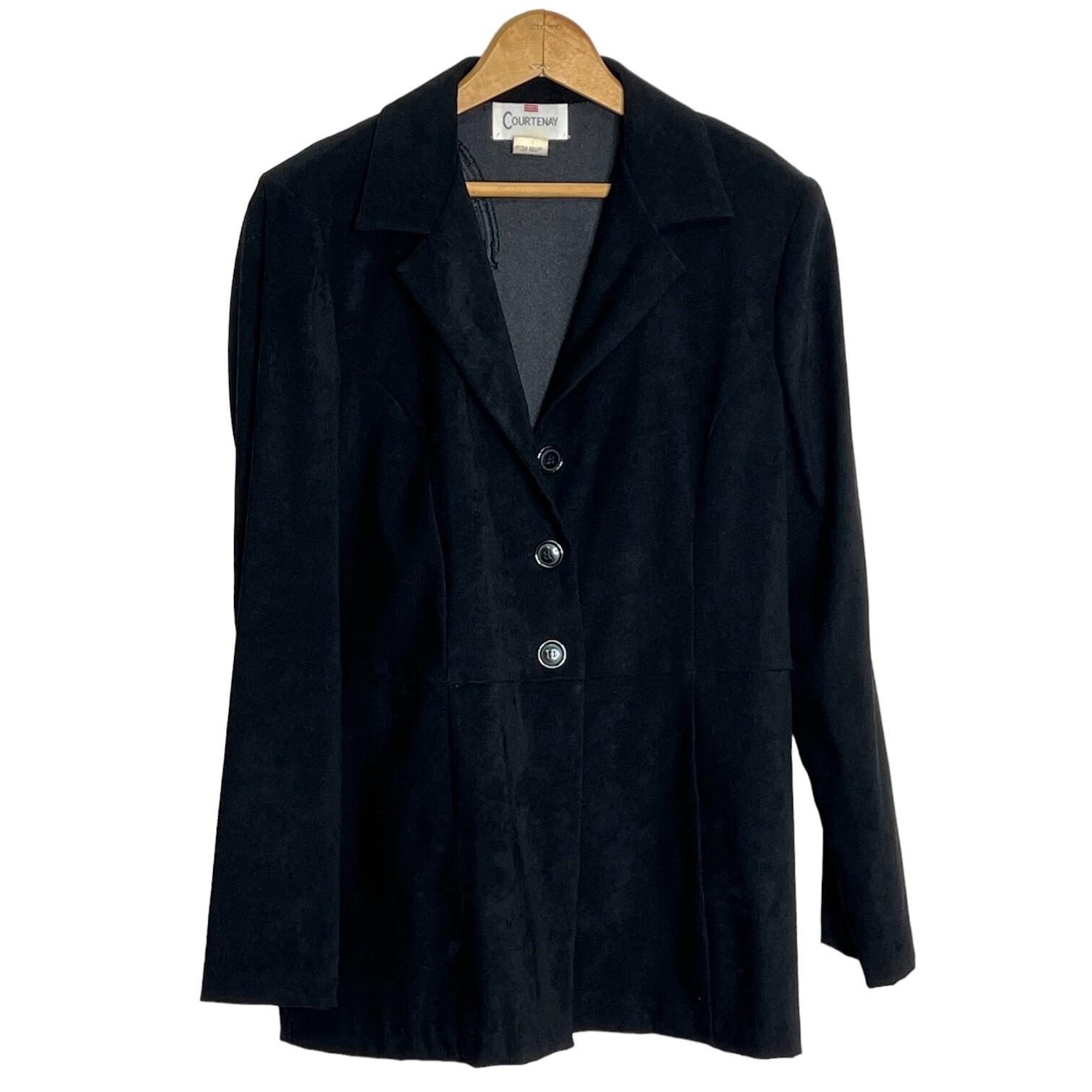 Courtenay Blazer/jacket Womens Size M Black Unlined Stretch Vintage eBay