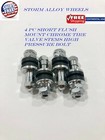 4 PC SHORT FLUSH MOUNT CHROME TIRE VALVE STEMS HIGH PRESSURE  