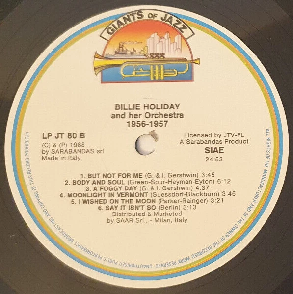 Billie Holiday – 1956 - 1957 (Best Of) (Vinyl, 1988), sehr RAR!, neuwertig (NM) - Bild 4 von 4