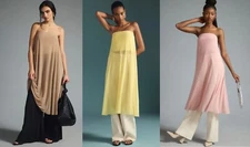 NWT Anthropologie DOLAN Sheer Mesh Tube Top - Beige, Pink, or Yellow