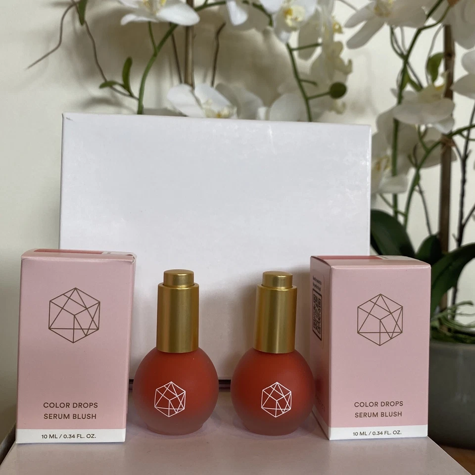 Em Cosmetics Color Drops Serum BlushDrops Talla 34oz Color Fl Puesta de sol, Sky Set de 2 Foto 2 de 4