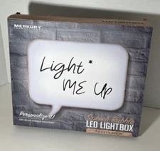 Speech Bubble LED Dry Erase Light Box By Merkury Lightly Used EUC