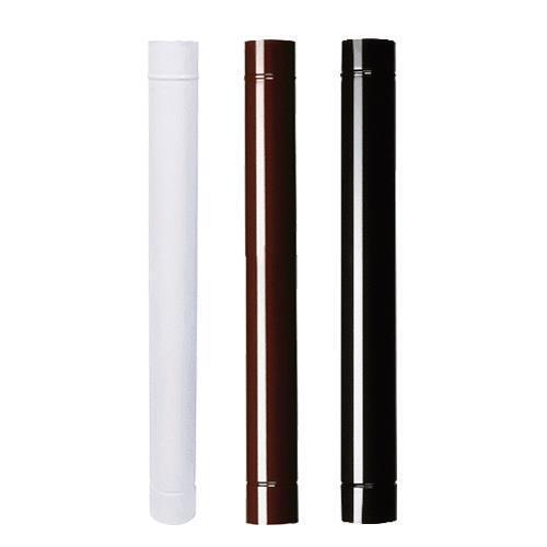TUBO SMALTATO PER STUFE  cm 100 ø 10 marrone - In acciaio porcellanato