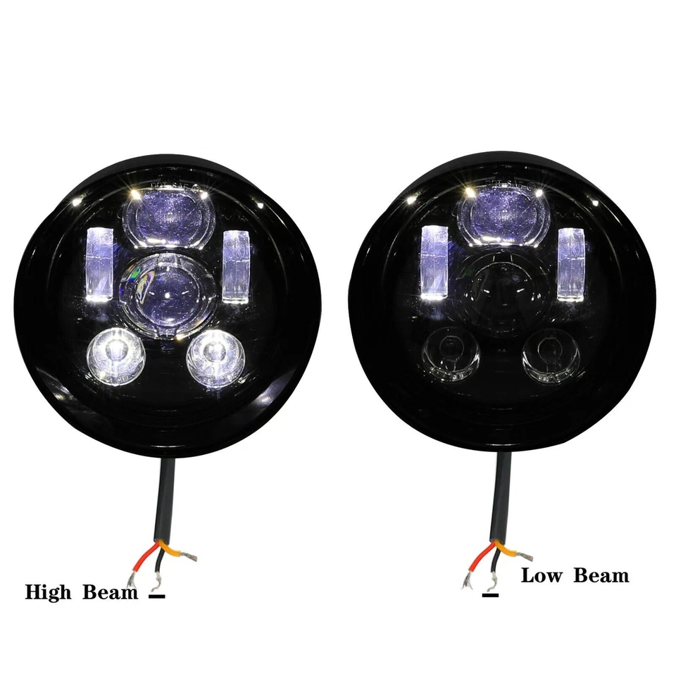 Faro bala LED negro 6" Hi Lo para Harley Davidson Sportster XL 883 1200 Foto 3 de 4