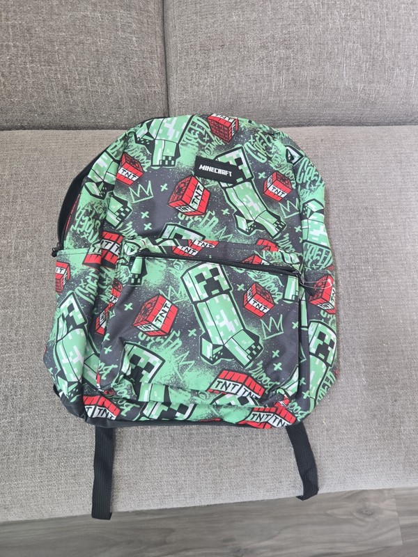 Minecraft Creeper Backpack Unisex Kids, Green