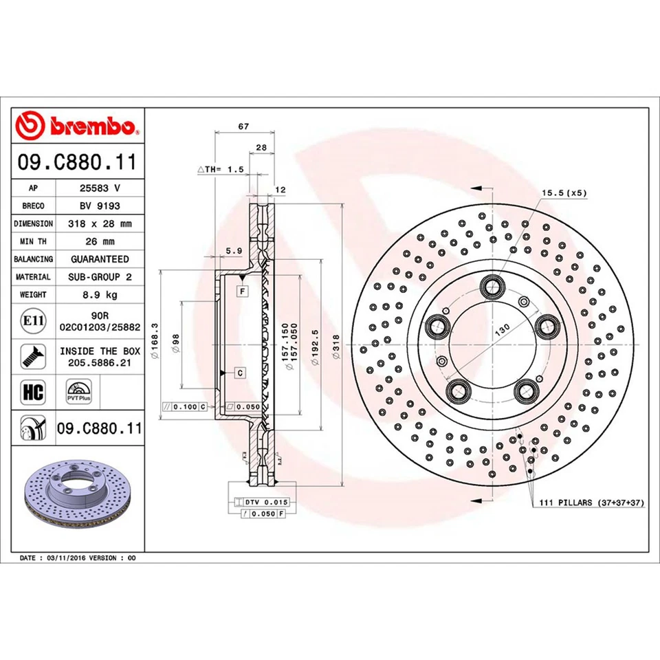 Juego de pastillas de freno de disco delanteras traseras rotor de freno de disco para Porsche Boxster 2000-2004 Foto 4 de 4