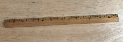 VTG. 1 ft Wooden Ruler, 7/8’s Inches Wide, Only Shows 1/4 Inch ...