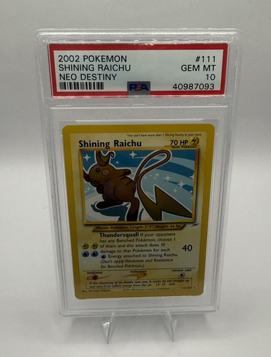 Shining Raichu (Unlimited) graded PSA 10 for sale on eBay