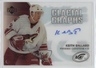 2005-06 Upper Deck Ice Glacial Graphs Keith Ballard #GG-KB Auto 3ng
