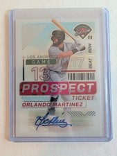 Orlando Martinez - 2024 Panini Prospect Edition Silver Holo Ticket Signature