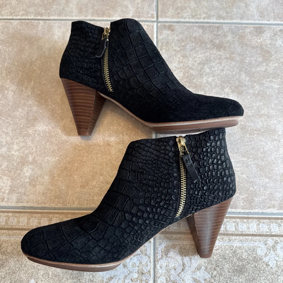 Botines Matt Bernson para mujer Jaguar recorte, gamuza negra 8 B (M) EE. UU. Foto 2 de 4