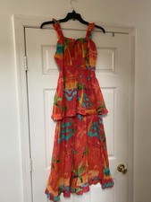 Farm Rio Ipanema Midi Dress Size XS Tropical Floral
