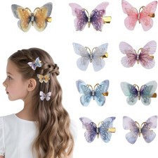 18 PCS Butterfly Hair Clips for Girls, Girls Hair Accessories, Embroidered Cute