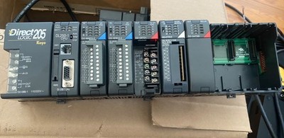 AUTOMATION DIRECT D2-06B-1 DIRECT LOGIC 205 KOYO 6-SLOT PLC w/ 6I/O MODULES