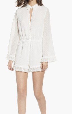 Endless Rose Swiss Dot Romper Size Medium NWT